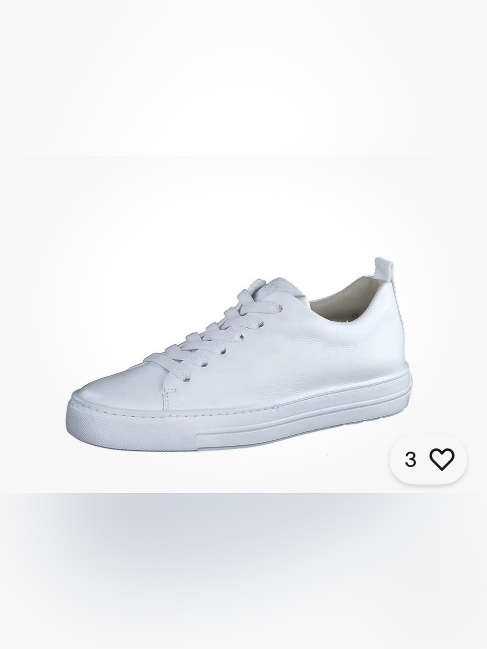 PAUL GREEN Ajay Sport Sneakers LOW TOP WHITE LEAHTER size 5.5 US 8
